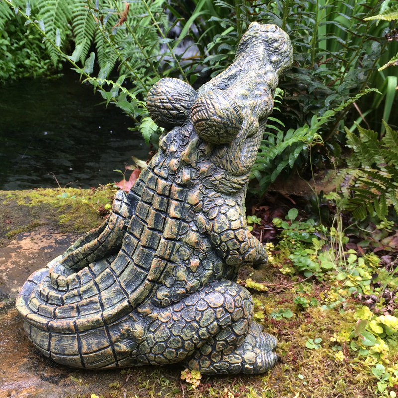 HomeStyles Whimsical Standing Gator the Alligator Garden Statue
